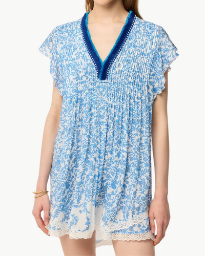MINI DRESS SASHA IN BLUE LAZULI