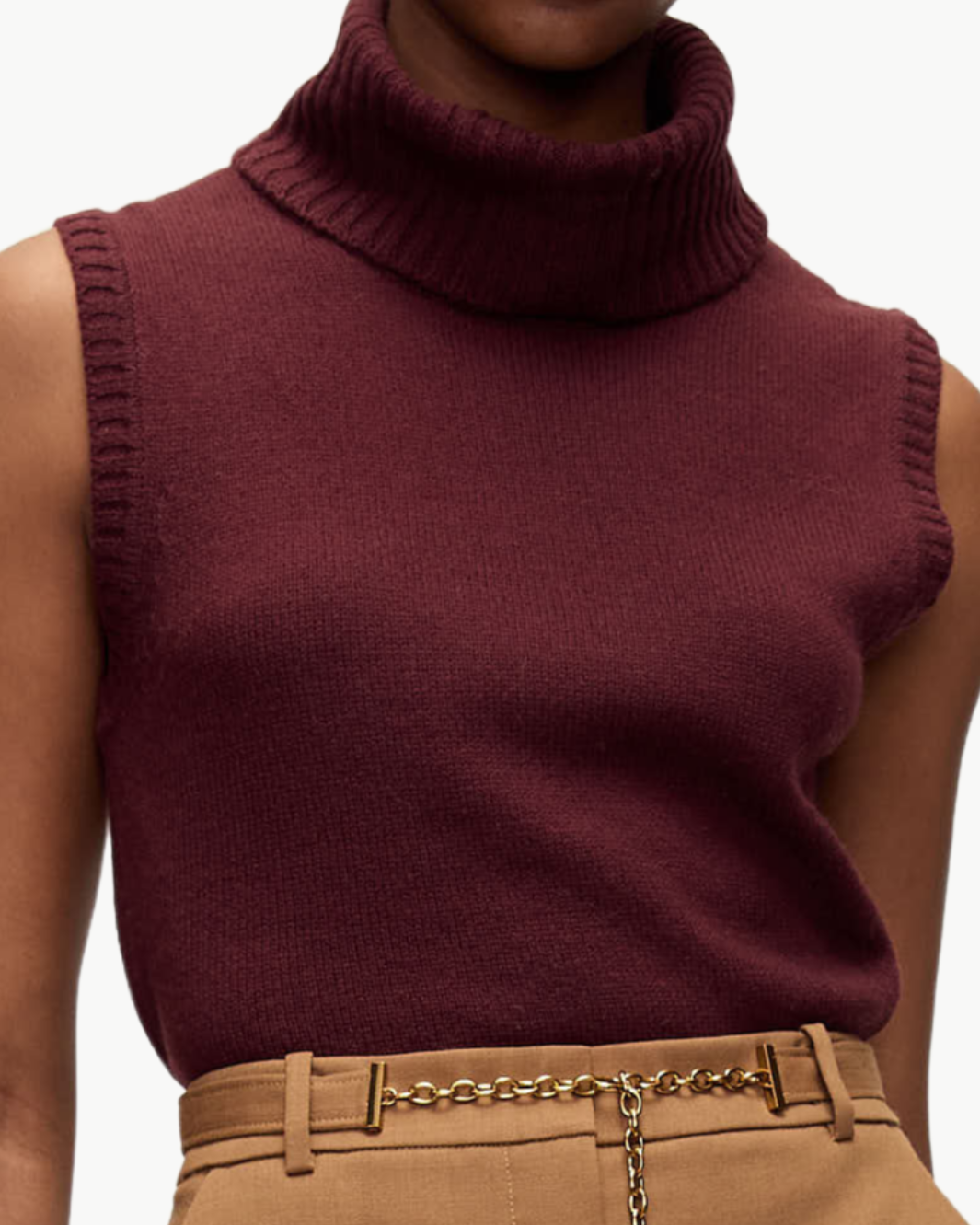 MAZZY CASHMERE SHELL IN DARK CURRANT