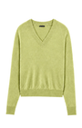 Minnie Rose Cashmere Long Sleeve Shrunken V Neck at Romi Boutique