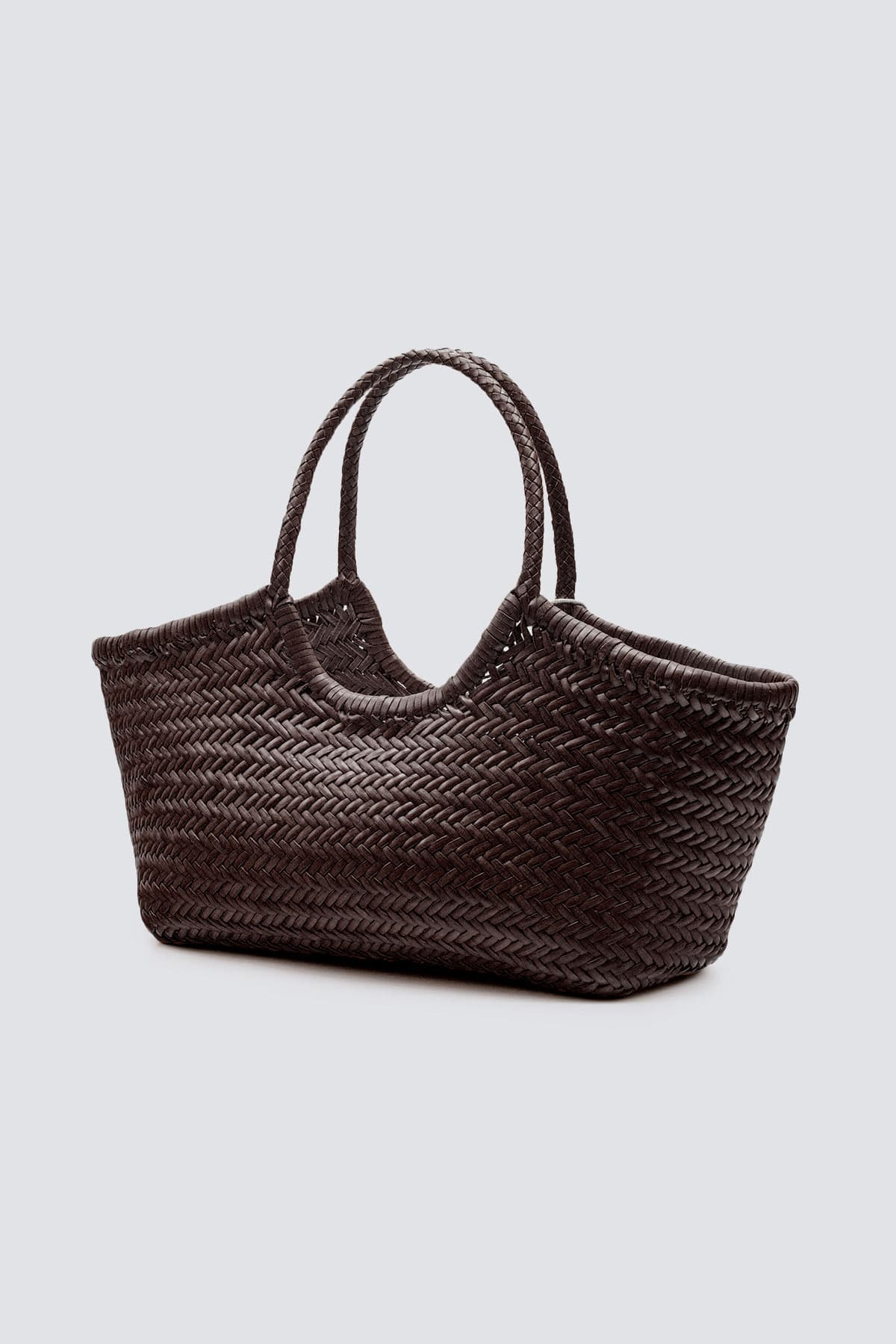 Dragon Diffusion NANTUCKET BASKET BIG IN DARK BROWN at Romi Boutique
