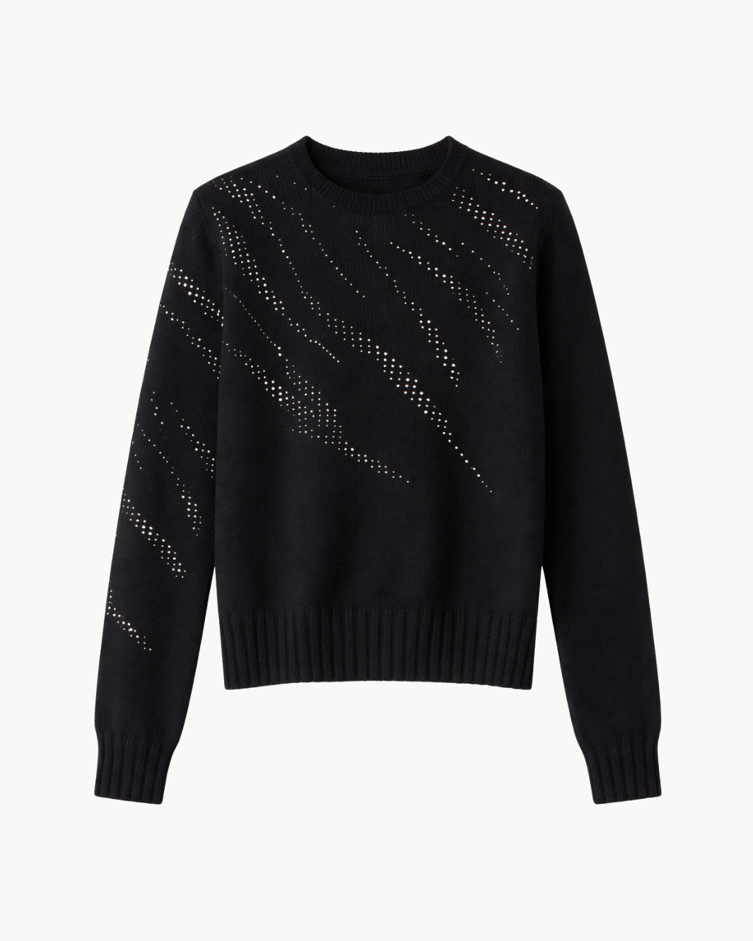 HOT FIX ZEBRA CASHMERE CREW NECK JUMPER
