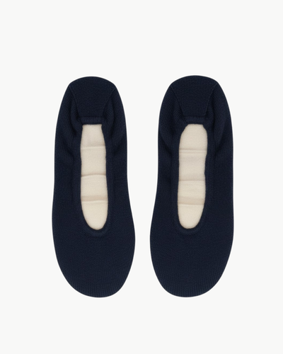 CASHMERE BALLET SLIPPER IN DEEP NAVY - Romi Boutique