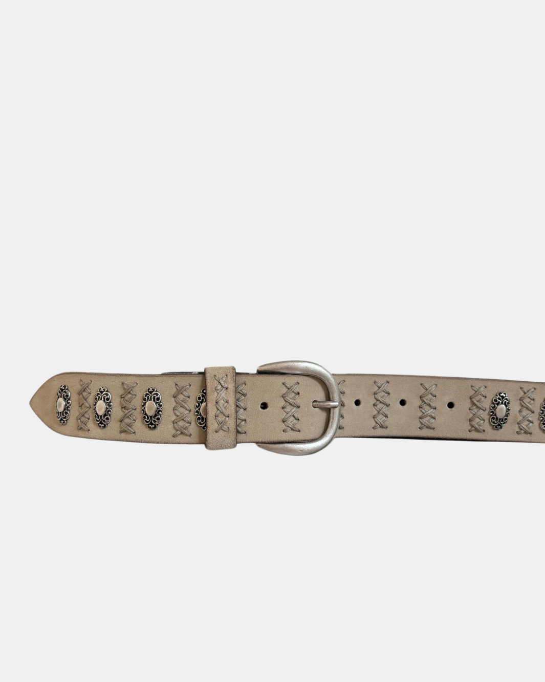 PUNTOVITA CHEYENNE BELT IN LIGHT BEIGE at Romi Boutique