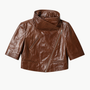 Yigal Azrouel Cropped Leather Jacket at Romi Boutique