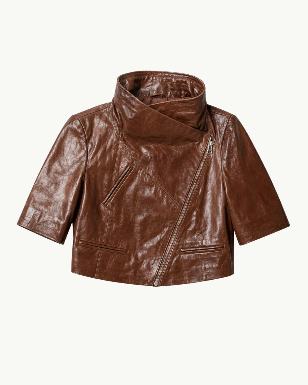 Cropped Leather Jacket