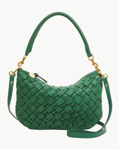 PETIT MOYEN MESSENGER IN FERN PUFFY WOVEN NAPPA