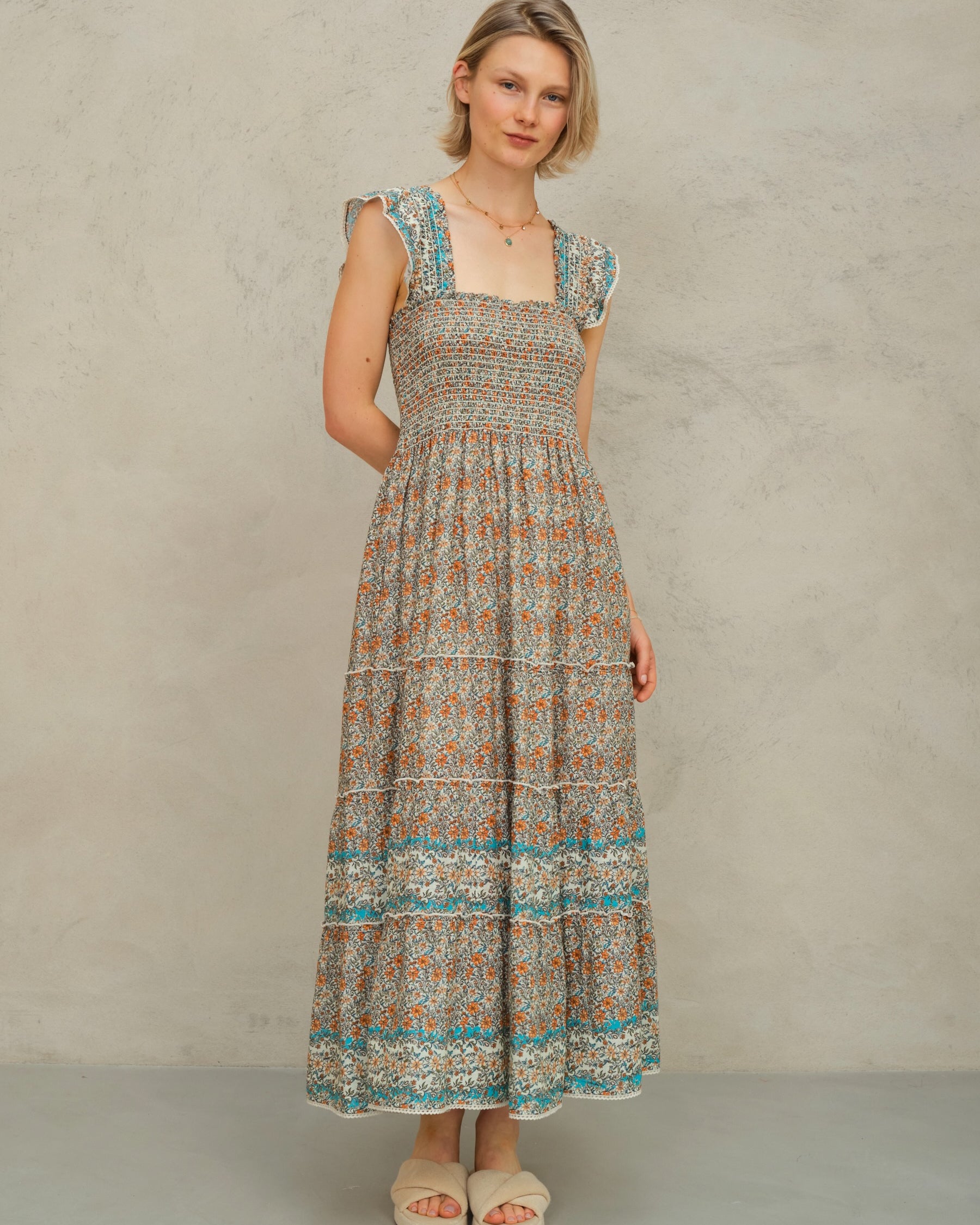 Mabe Jaci Print Maxi Dress at Romi Boutique