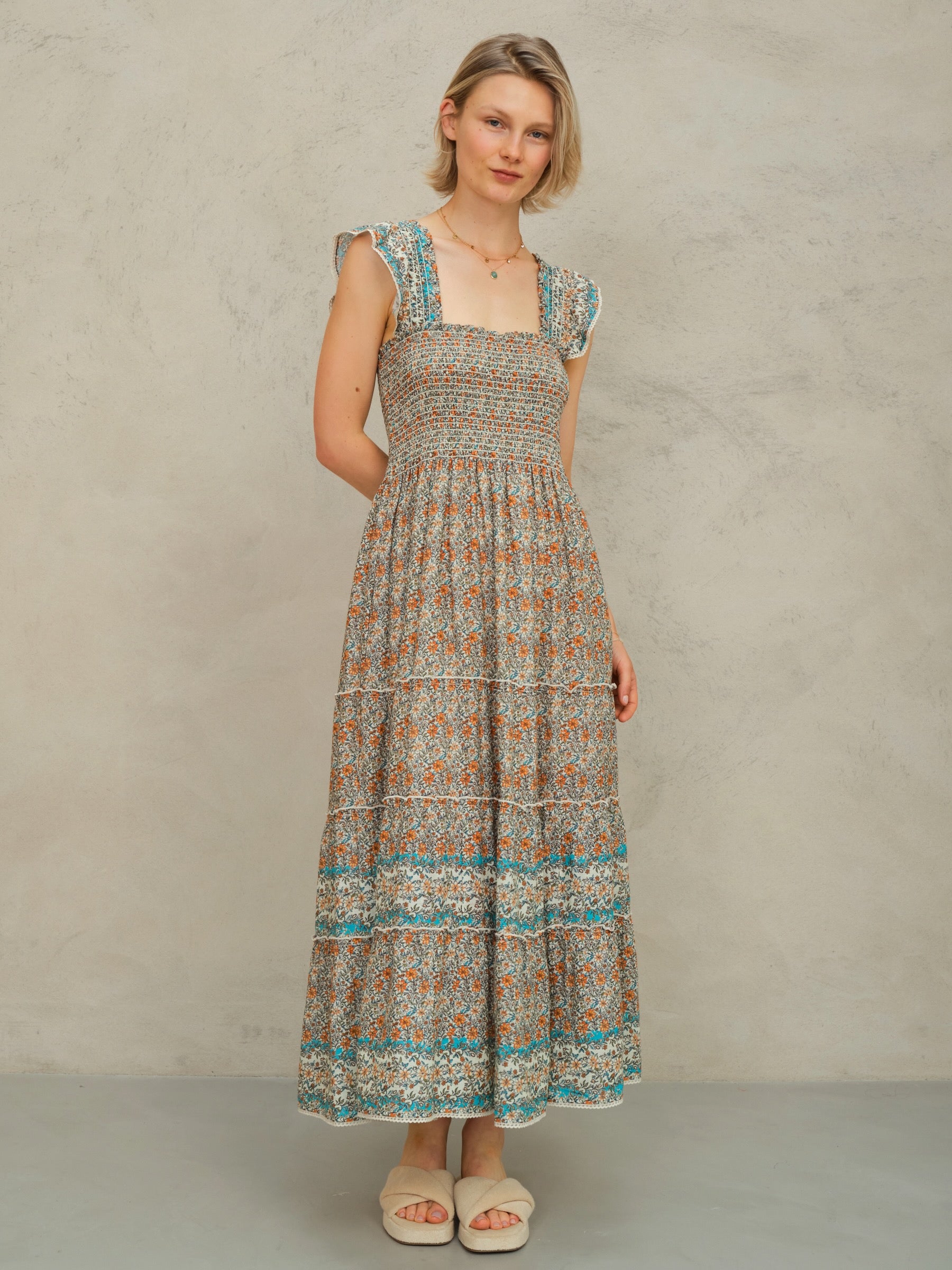 Mabe Jaci Print Maxi Dress at Romi Boutique