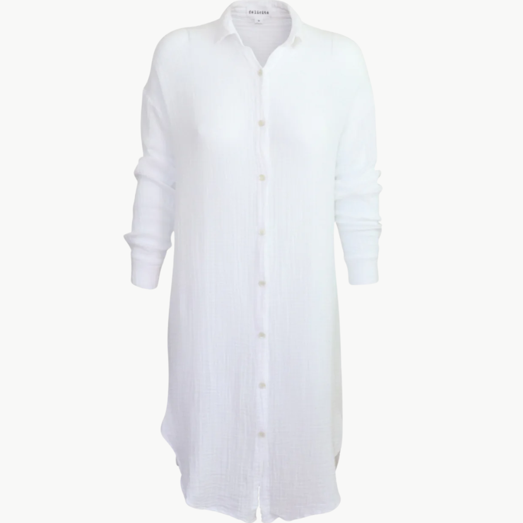 BOYFRIEND TUNIC DRESS GAUZE
