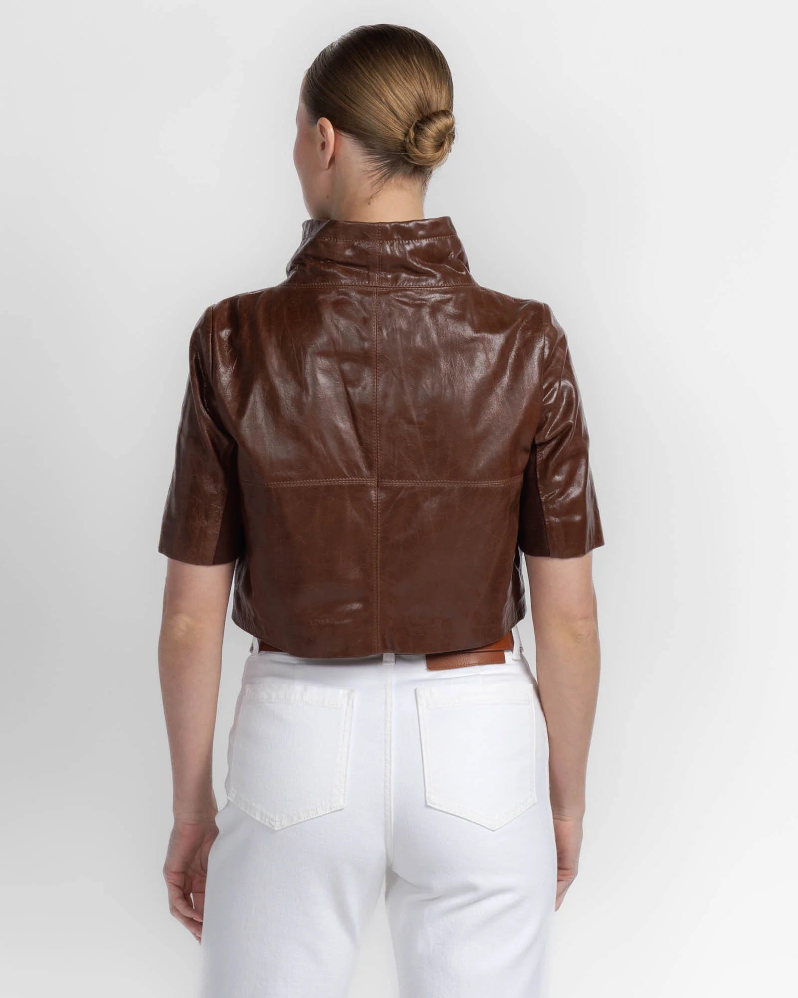 Cropped Leather Jacket