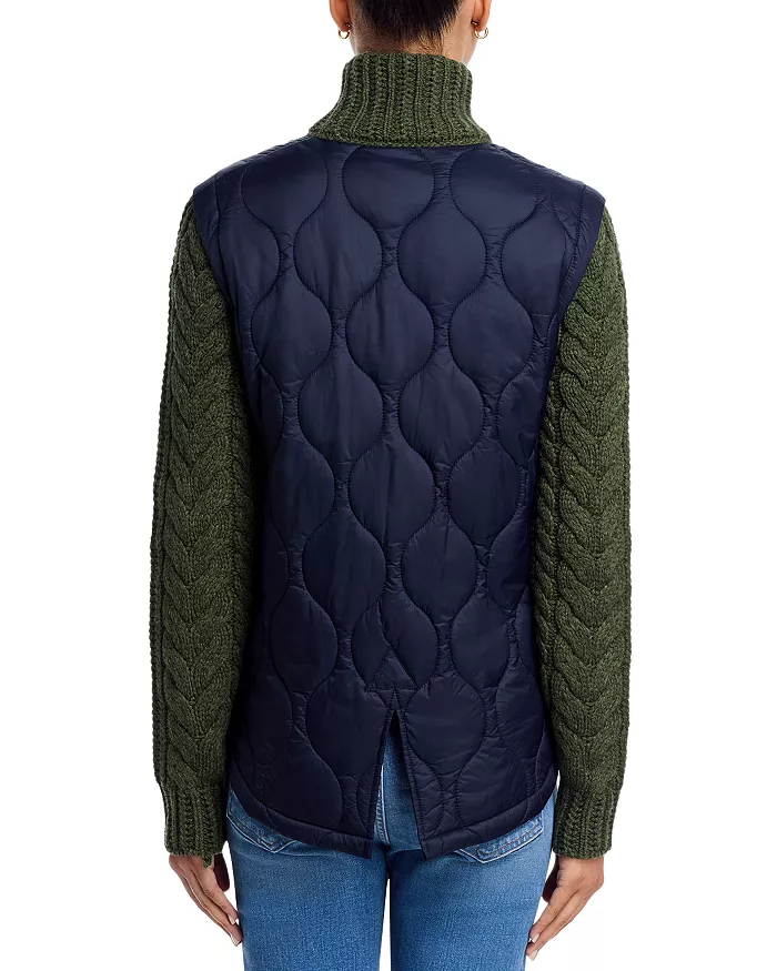 PATRA MIXED MEDIA JACKET IN NAVY/ARMY MELANGE