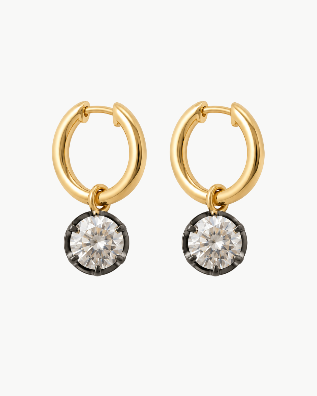 Noir Round Diamond Drops