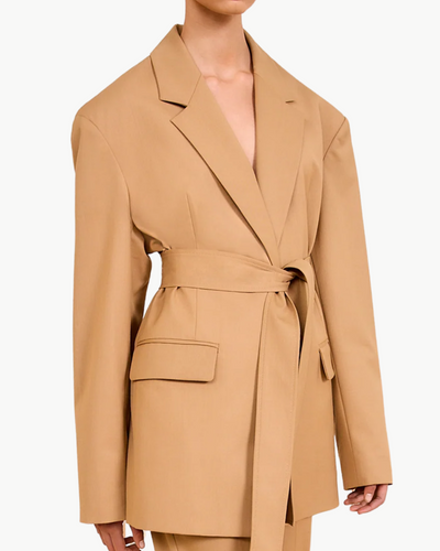 ILLANA OVERSIZED JACKET IN TOBACCO