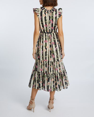 CLAUDIA DRESS IN STRIPE VINE