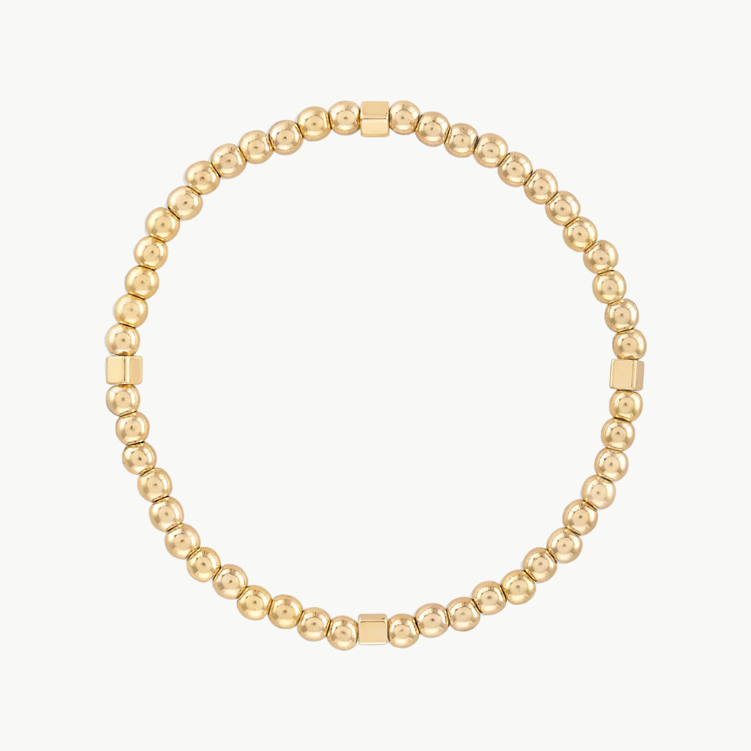 Alexa Leigh QUARTER SQUARE BEADED BRACELET at Romi Boutique
