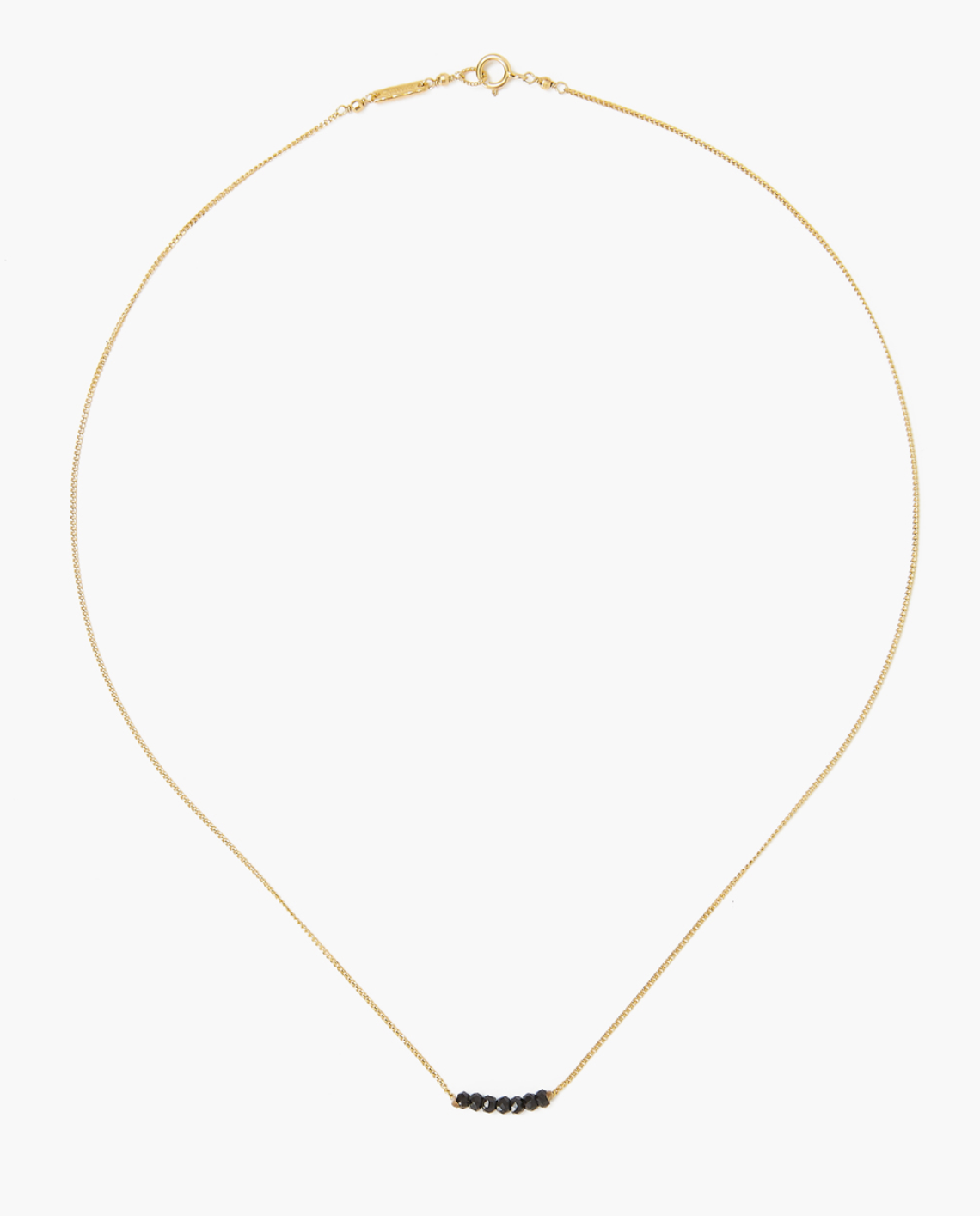 DAINTY NECKLACE IN BLACK SPINEL - Romi Boutique