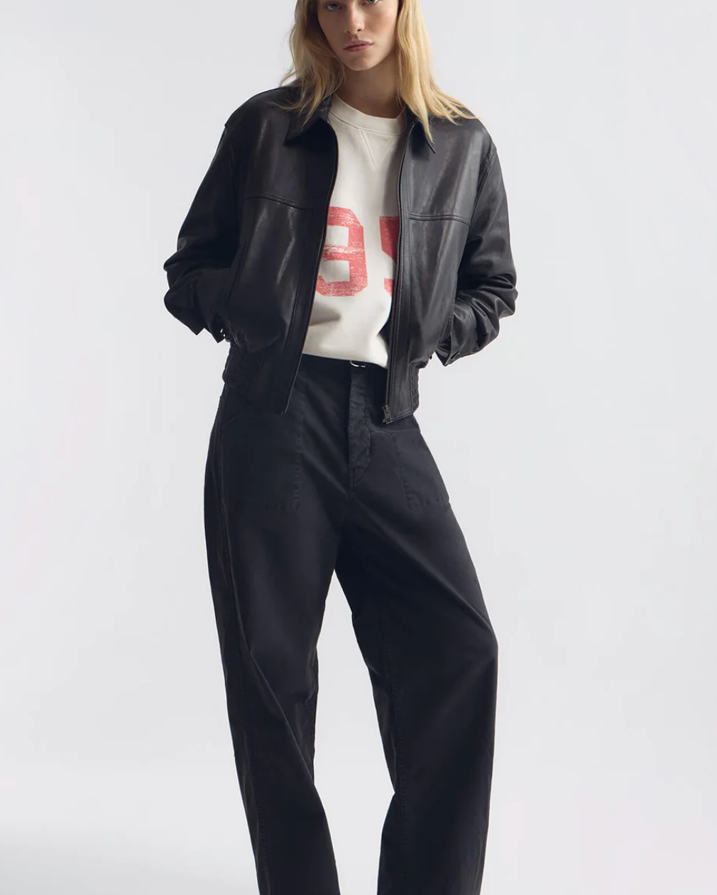Aime Leather Bomber Jacket