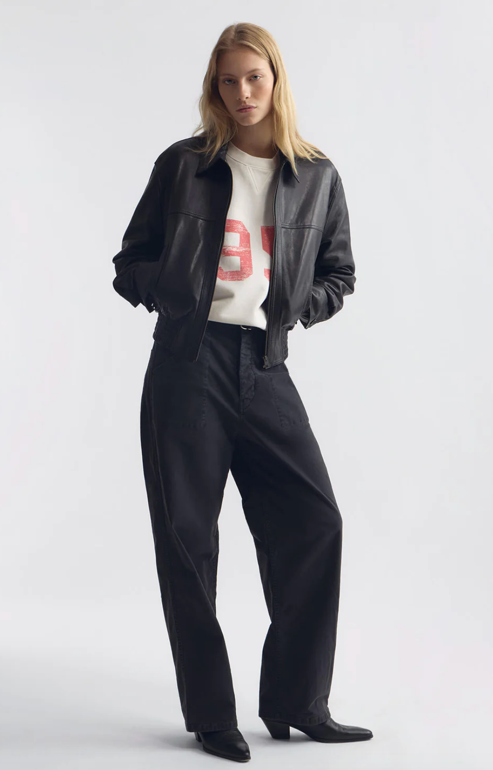 Aime Leather Bomber Jacket