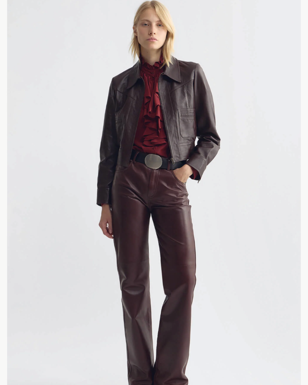 Nili Lotan Charly Leather Jacket at Romi Boutique