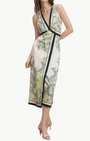 Veronica Beard KALIZA SCARF PRINT MIDI DRESS at Romi Boutique