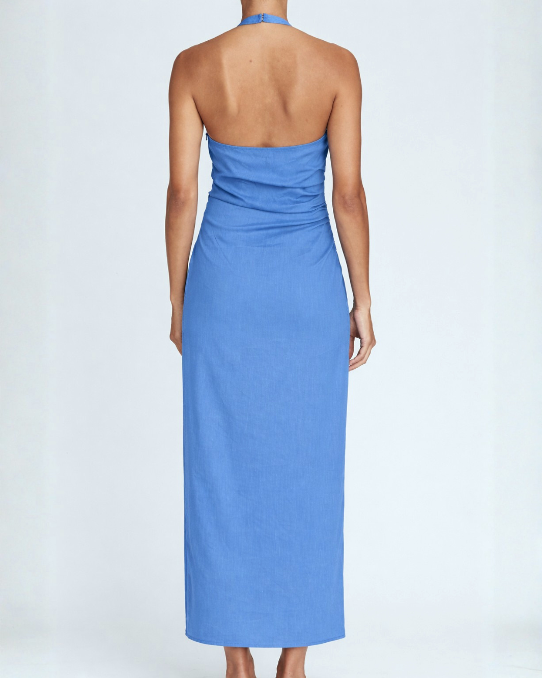A.L.C Sylvie Linen Midi Halter Dress at Romi Boutique