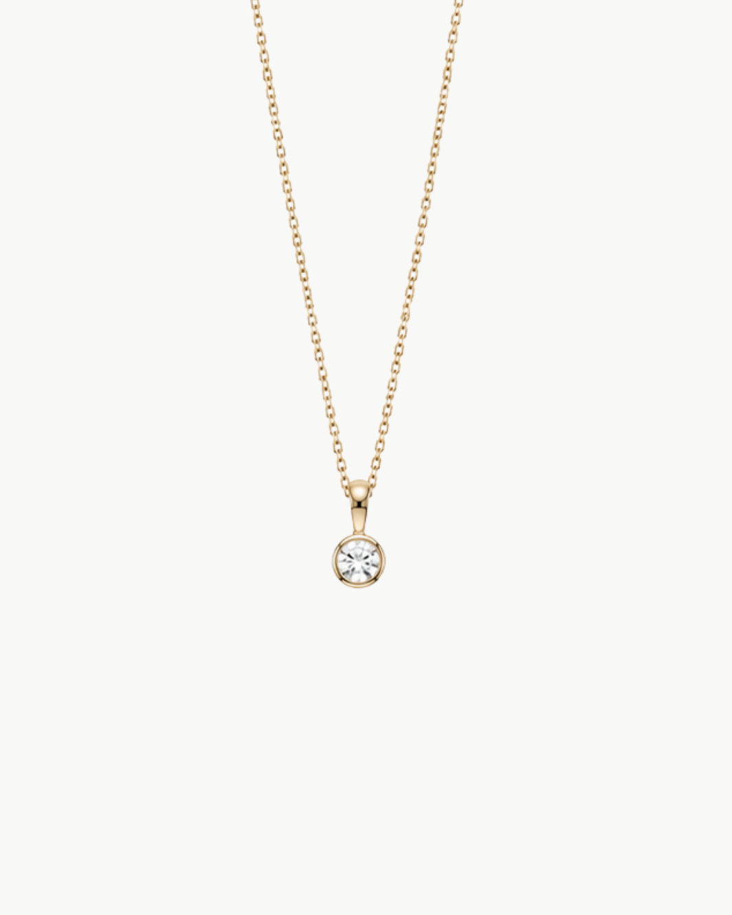 Emerson Stone Solstice Petite Bezel Diamond Necklace at Romi Boutique
