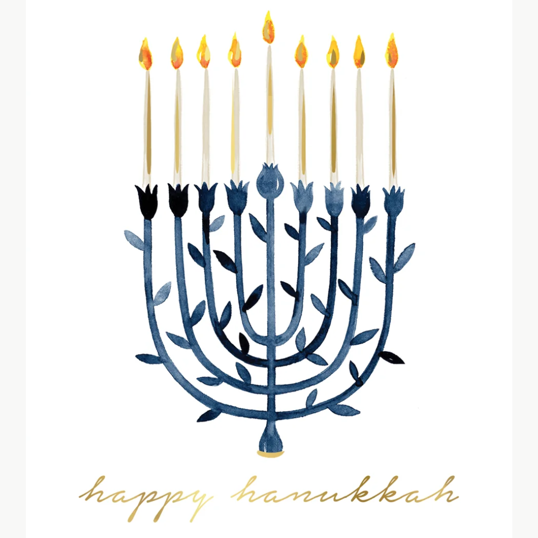 BRIGHT MENORAH HANUKKAH GREETING CARD - Romi Boutique