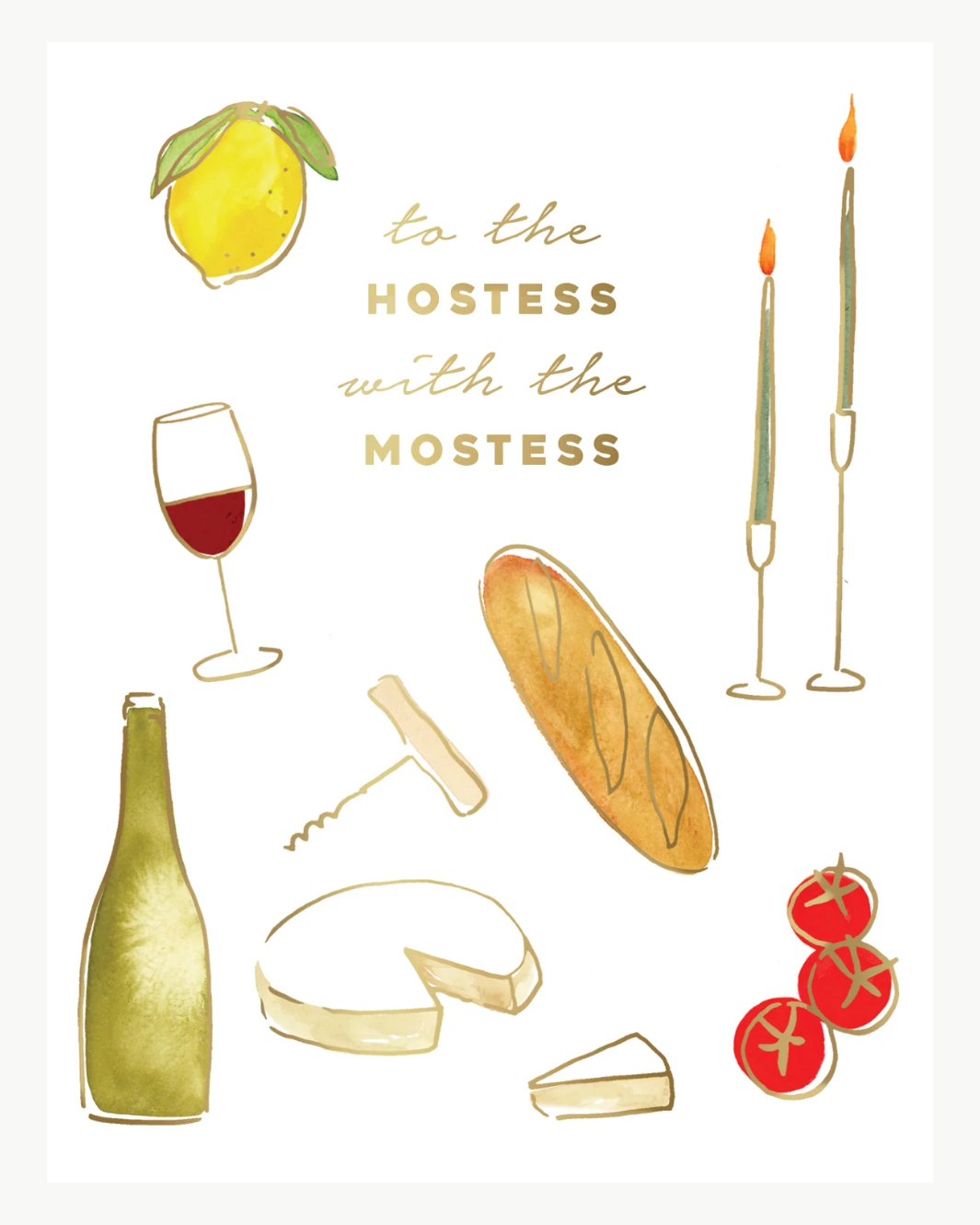 HOSTESS W/ THE MOSTESS GREETING CARD by Abigail Jayne Designs - Romi Boutique