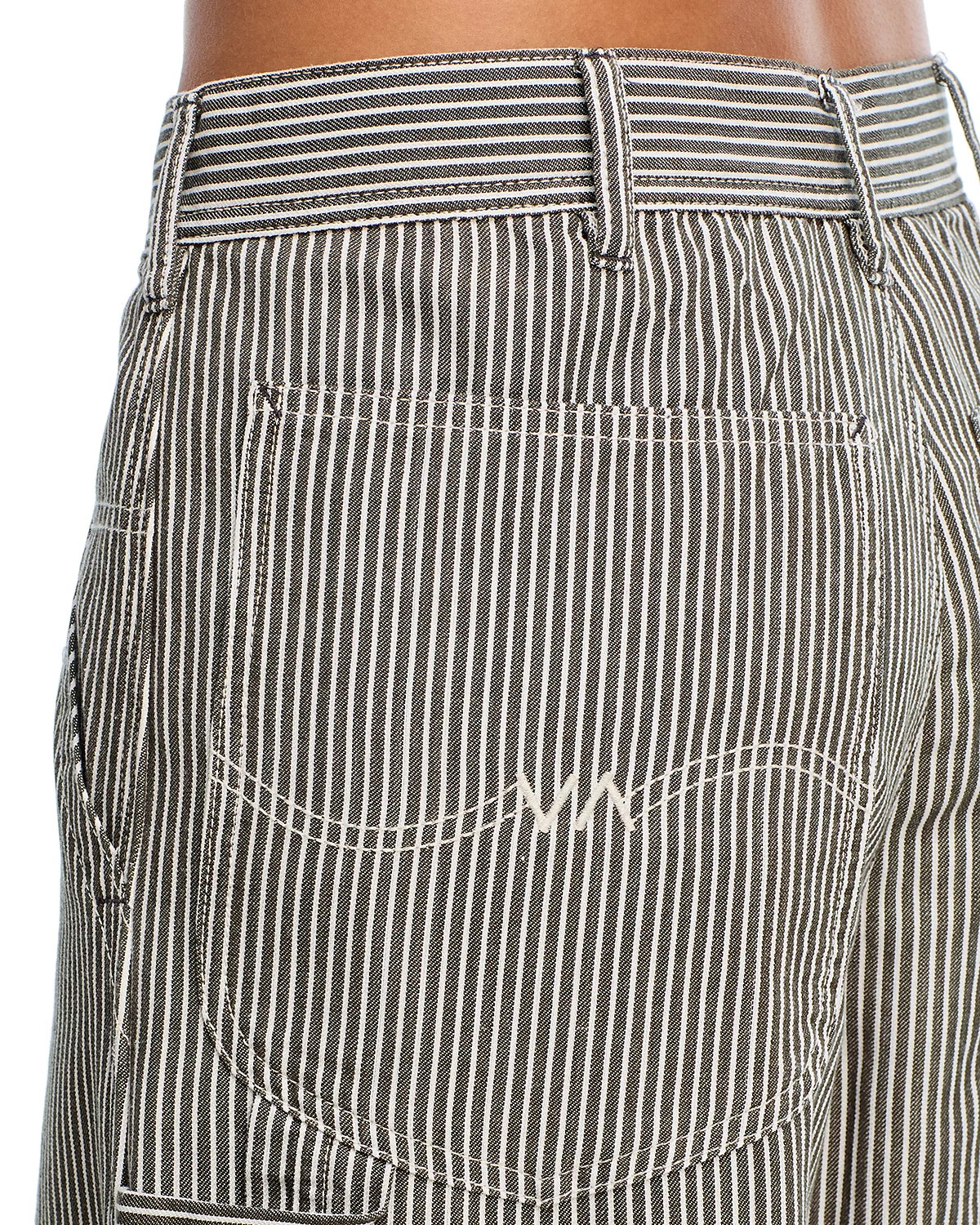 TERI WIDE LEG CARPENTER PANT IN RAILROAD GREY