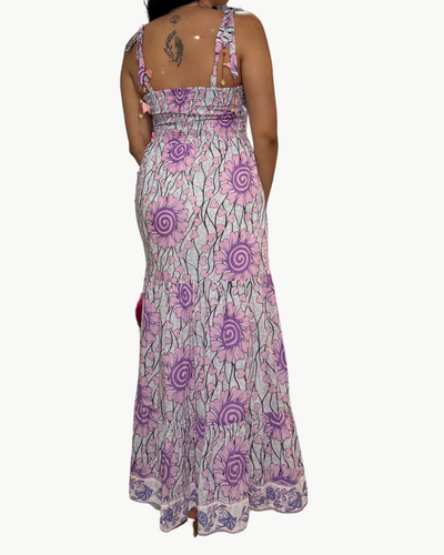 ALEXIS MAXI DRESS IN PINK HEARTS - Romi Boutique