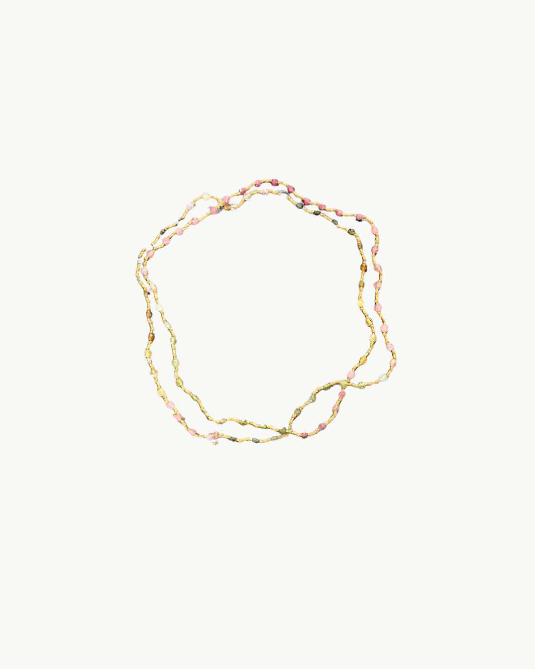 DOUBLE ANKLET IN MULTI-TOURMALINE