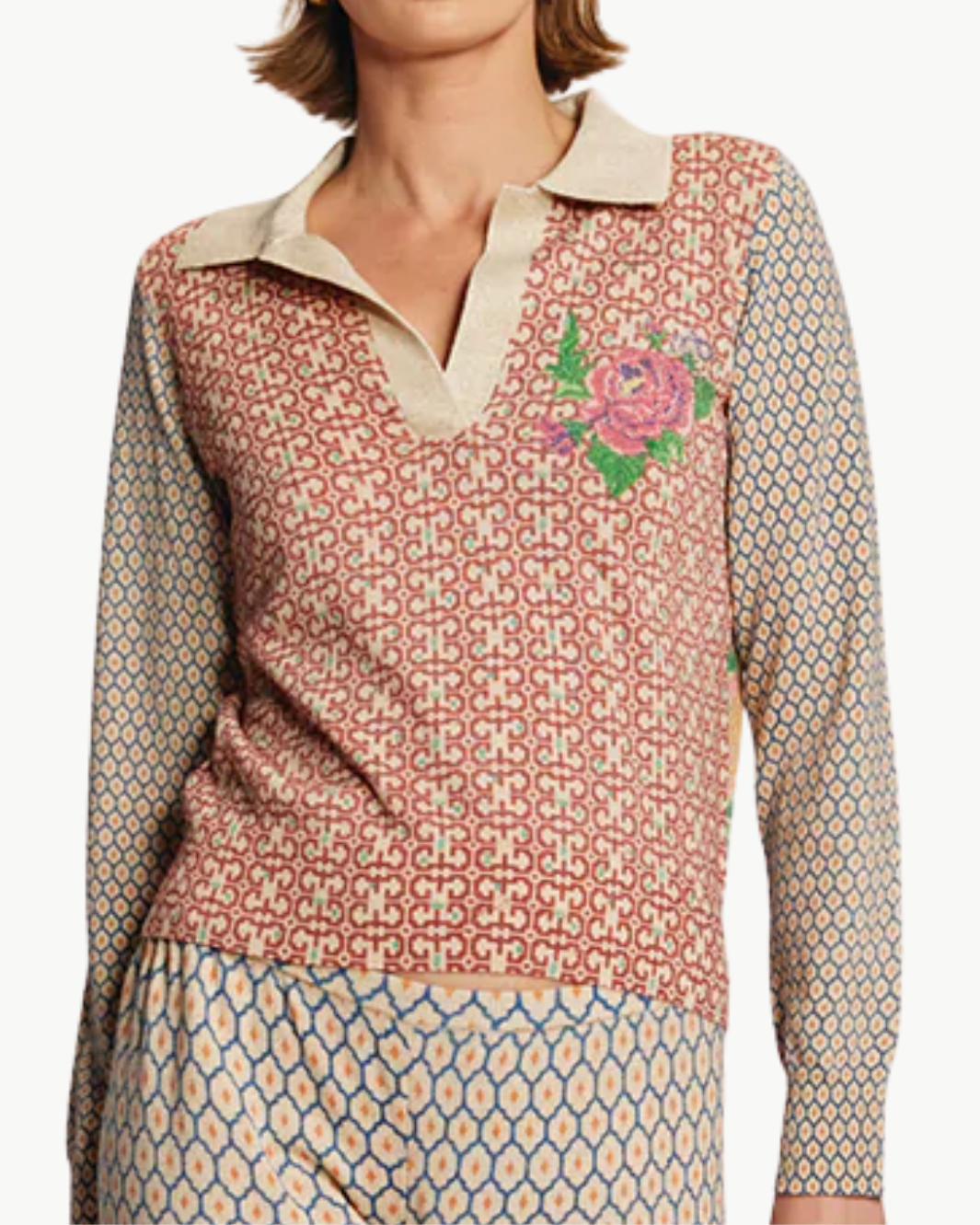 MILLIE POLO KNIT IN SHIPIBO