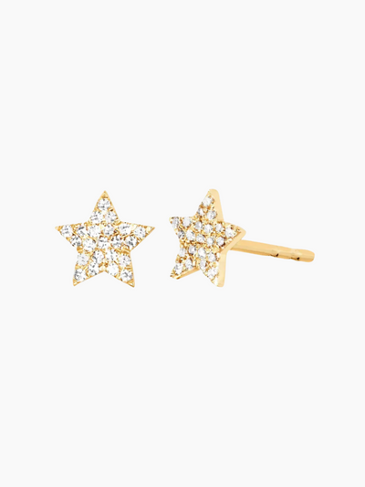 DIAMOND STAR STUD EARRING IN GOLD - Romi Boutique