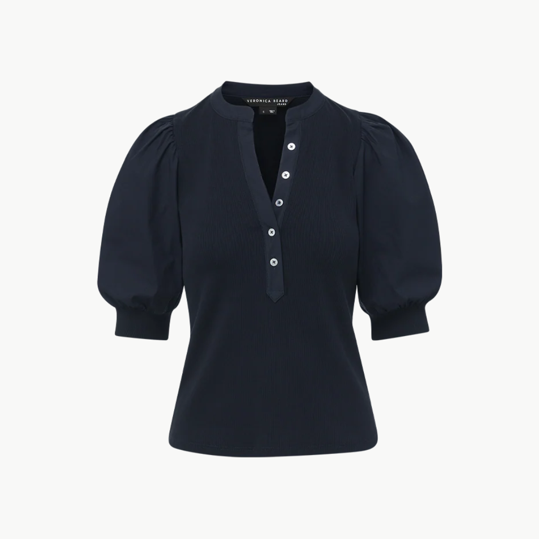 Coralee Puff-Sleeve Top