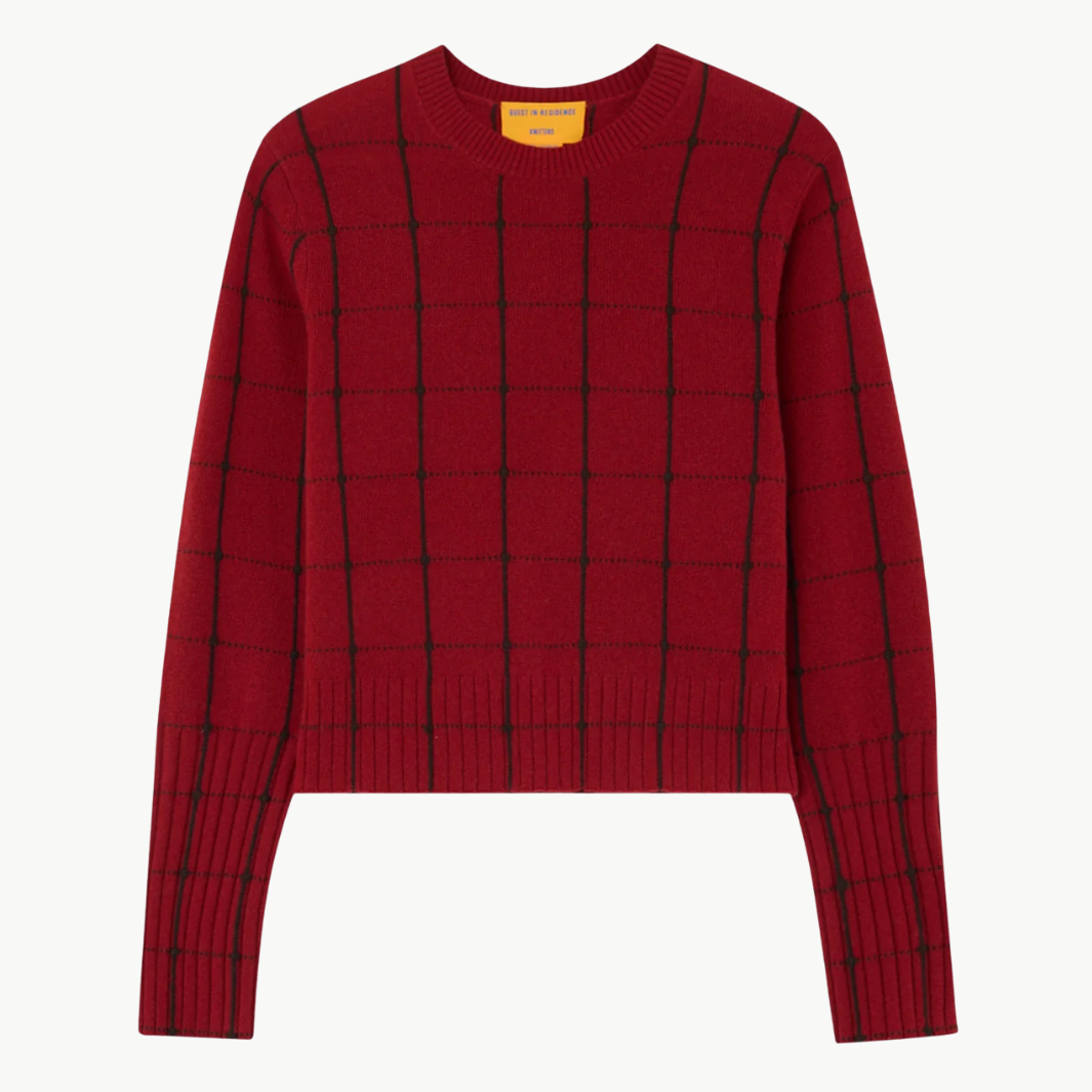 Guest In Residence Shrunken Checker Crew at Romi Boutique