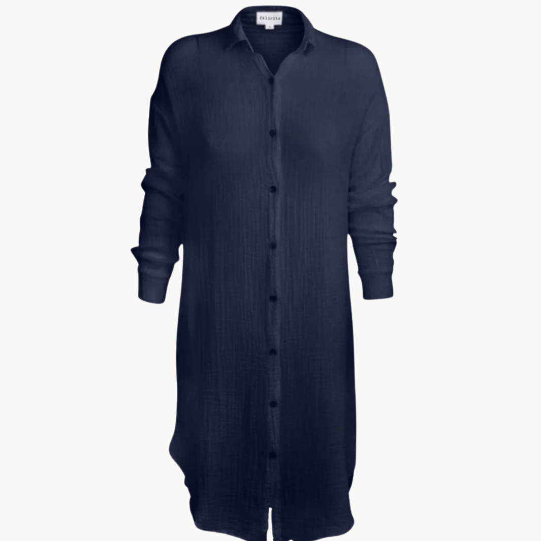 Felicite BOYFRIEND TUNIC DRESS GAUZE at Romi Boutique