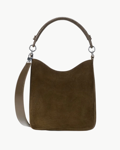 MEL SHOULDER BAG IN TRUFFLE SUEDE