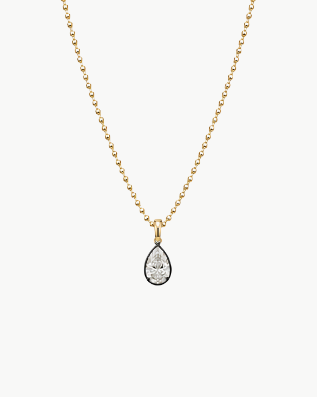 Noir Pear Pendant Necklace