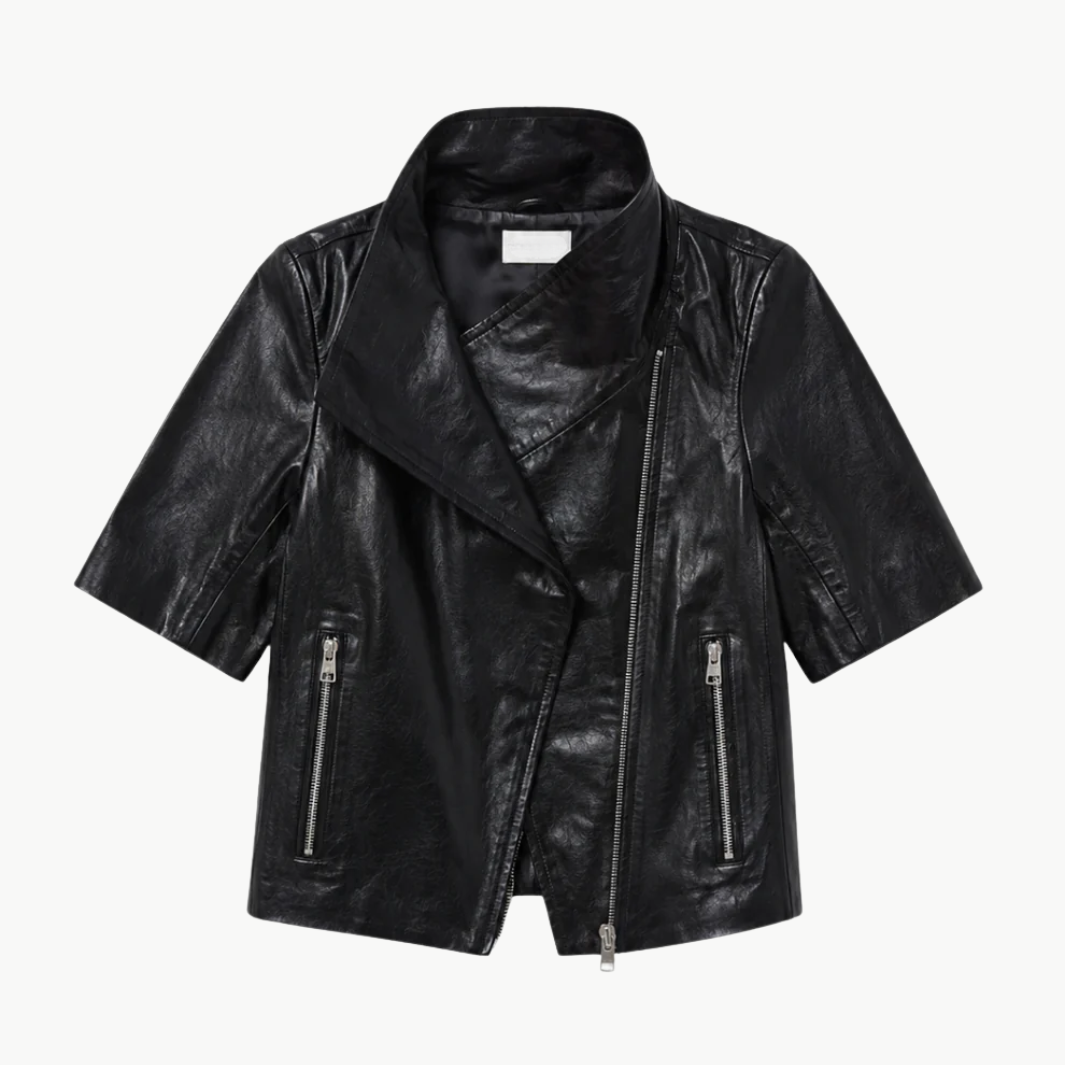 Cropped Leather Jacket
