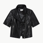 Cropped Leather Jacket