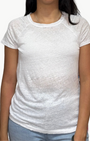 Hartford TELCY KNIT T-SHIRT IN WHITE at Romi Boutique