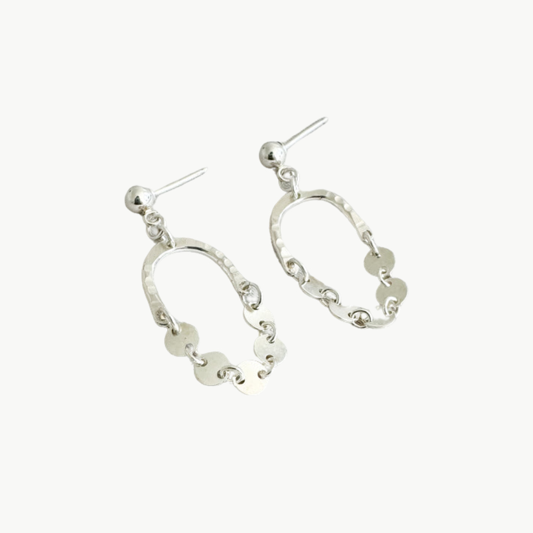 Maya Bauman MINI BELL EARRINGS IN SILVER at Romi Boutique