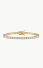 CRYSTAL TENNIS BRACELET IN GOLD - Romi Boutique