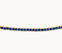 NAVY CRYSTAL TENNIS NECKLACE IN GOLD by Alexa Leigh - Romi Boutique