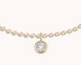 ROUND BEZEL BALL CHAIN NECKLACE IN GOLD - Romi Boutique