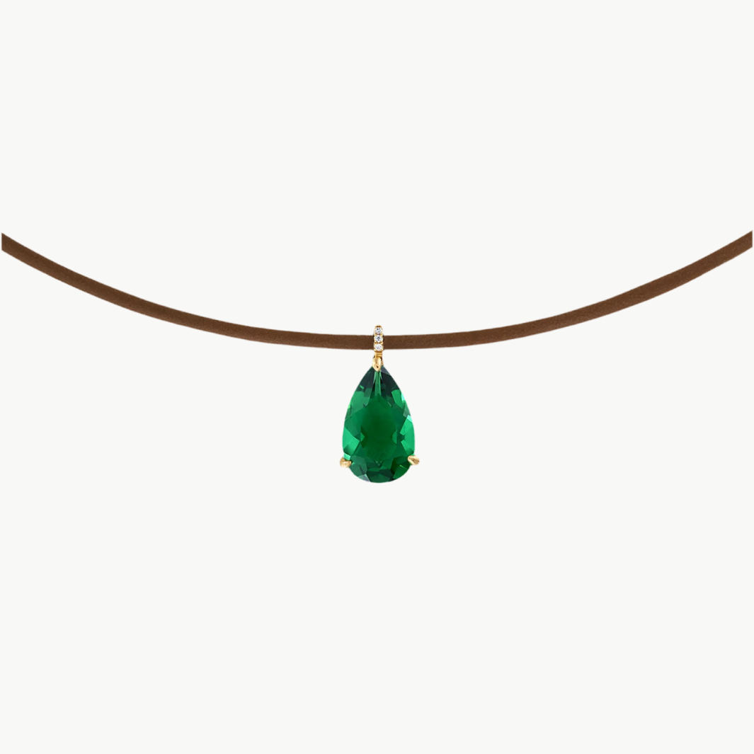 RESILIENCE NECKLACE IN GREEN/YELLOW GOLD by Alexa Leigh - Romi Boutique