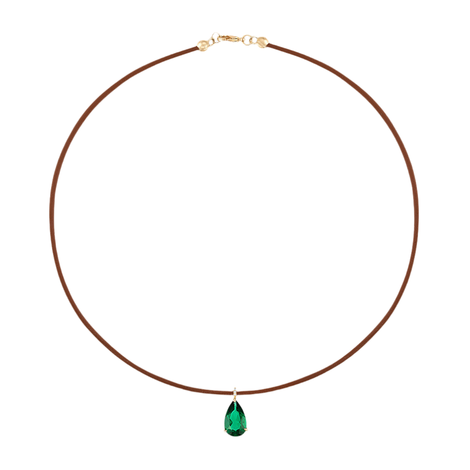 RESILIENCE NECKLACE IN GREEN/YELLOW GOLD by Alexa Leigh - Romi Boutique