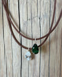 RESILIENCE NECKLACE IN GREEN/YELLOW GOLD by Alexa Leigh - Romi Boutique