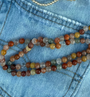 BEADED NECKLACE IN NATURAL - Romi Boutique