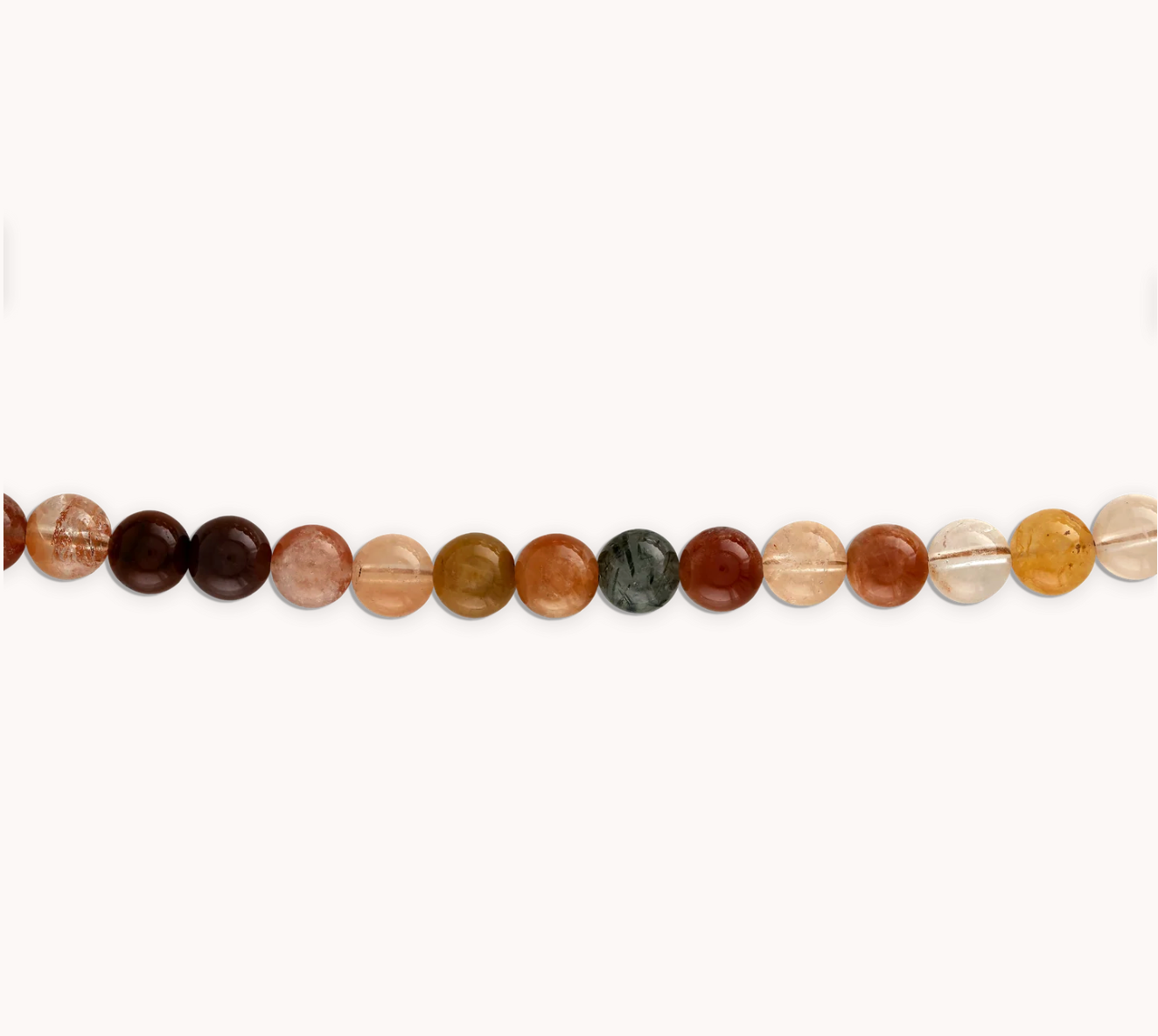 BEADED NECKLACE IN NATURAL by Alexa Leigh - Romi Boutique